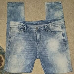 Calvin Klein Slouchy Skinny Jeans Distressed Wash Size 28